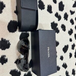 Prada Black Gradient Shield Sunglasses